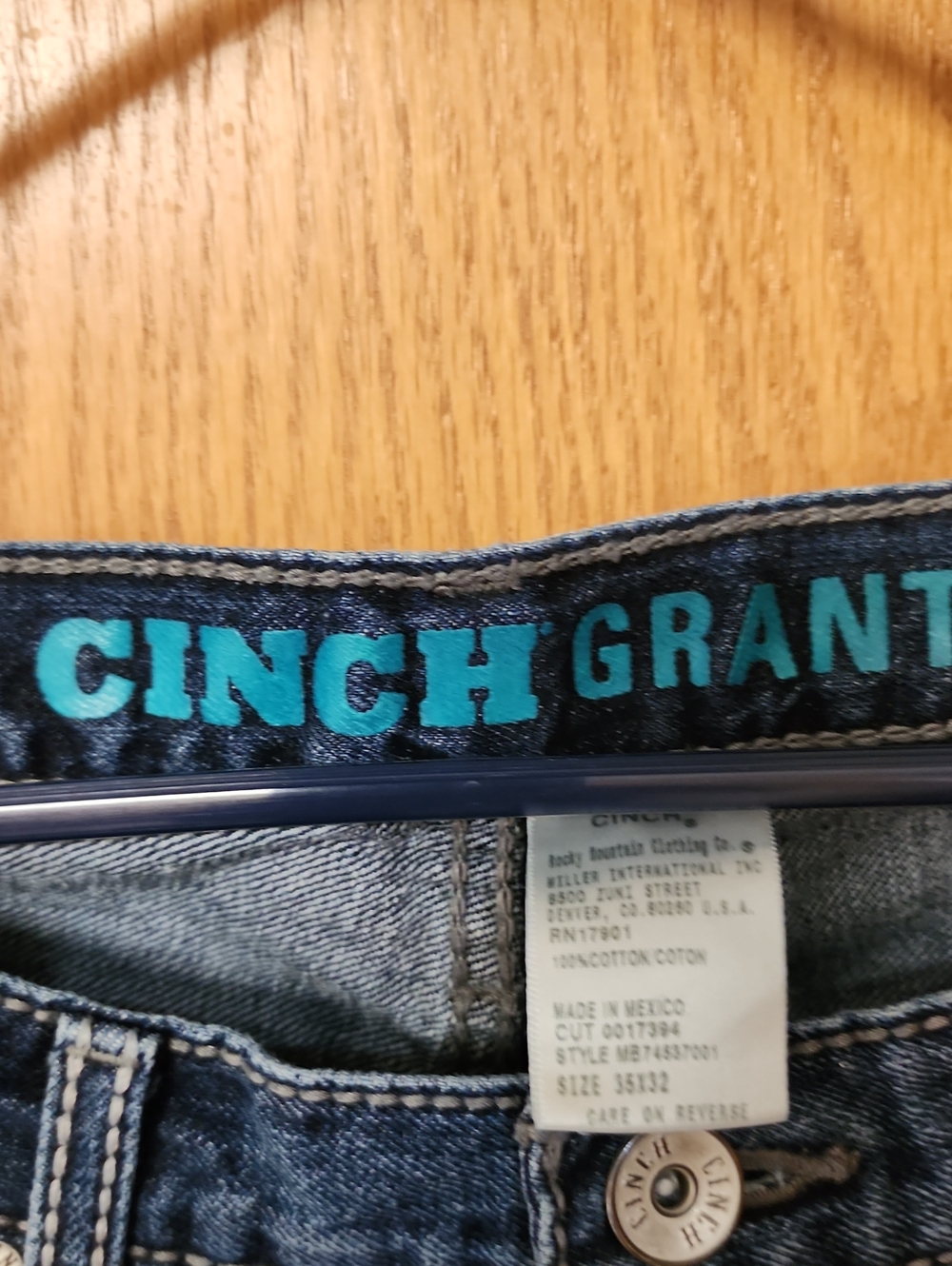 Cinch Grant western jeans mens 35x32 number 2009 - Picture 7 of 7